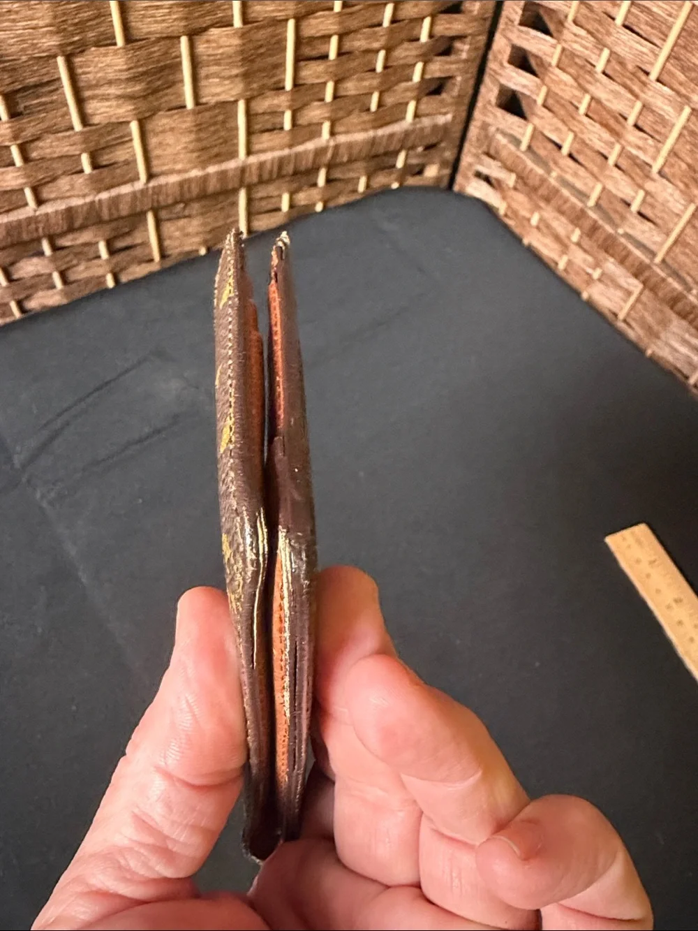 Louis Vuitton Brown & Gold Monogram Bifold Wallet